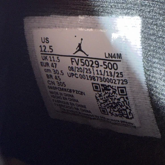 Nike Air Jordan 4 Retro Imperial Purple Lakers AJ4 Men's Size 12.5 - Picture 11 of 11